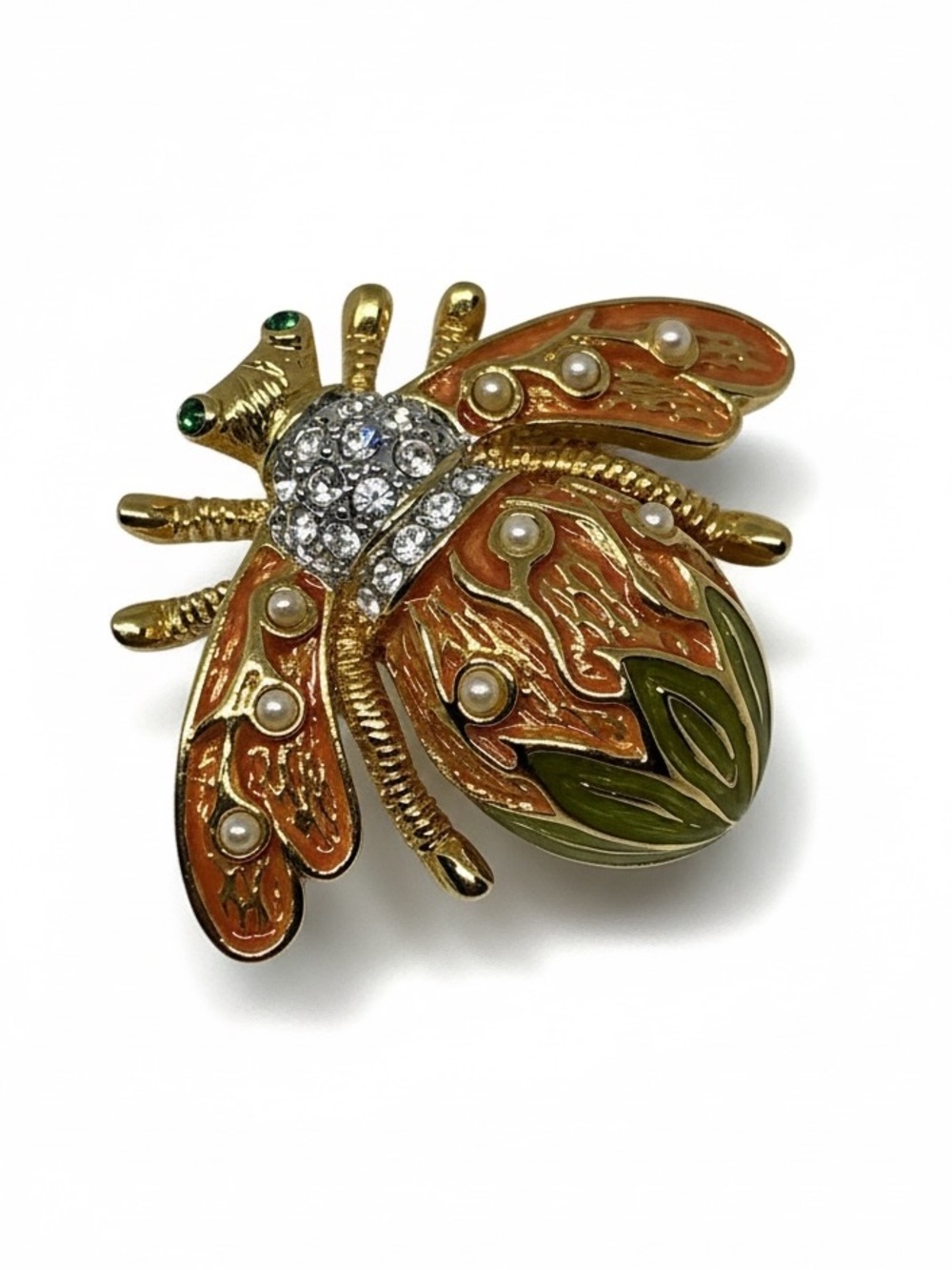 Joan Rivers Lily of the Valley Bee Brooch
